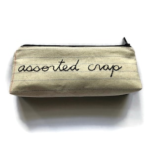 Assorted Crap Zipper Pouch Pencil Case