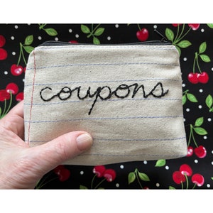 Organizador de cupons - Bolsa porta-cupons feita à mão