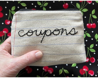 Coupon Organizer - Handmade Coupon Holder Bag