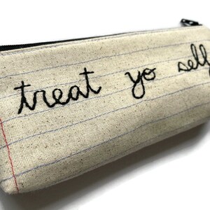 Ready to Ship Treat Yo Self Bag Handmade Zipper Pouch image 3