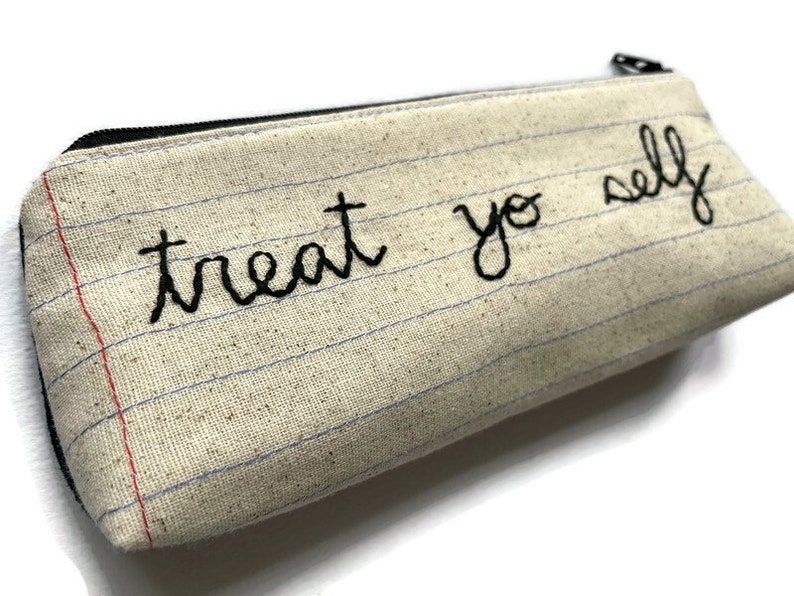 Ready to Ship Treat Yo Self Bag Handmade Zipper Pouch image 3