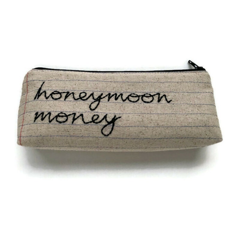 Honeymoon Money Bag Modern Money Envelope Updated Lining Fabric Options Etsy's Pick image 1