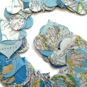 Horizontale Karte Papier Herz Girlande - Going Away Reise Thema Geschenk - Fernweh Geschenk