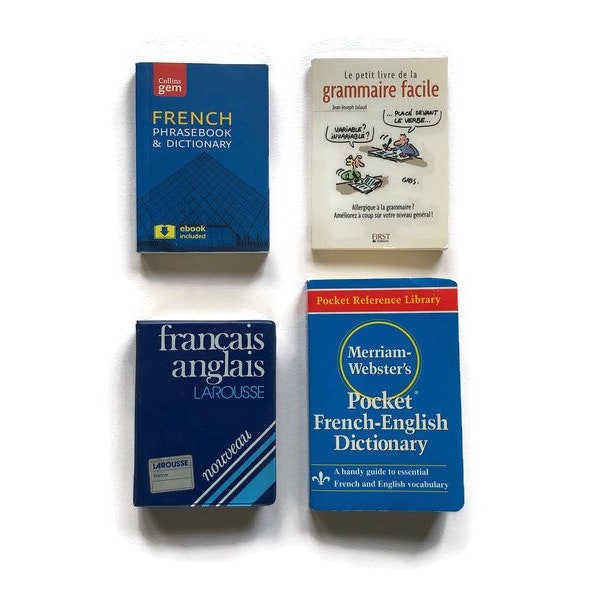 French Language Pocket Dictionaries - Mini French Phrasebooks - Ready to Ship