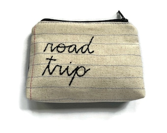 Road Trip Bag - Zipper Pouch - Modern Money Envelope