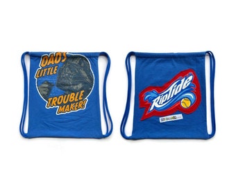 Handmade Kid Size T-shirt Backpack: Star Wars & Riptide Patches
