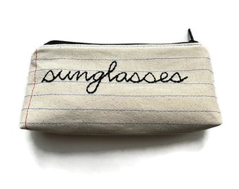 Eyeglass Case Zipper Pouch - Sunglasses - Customizable