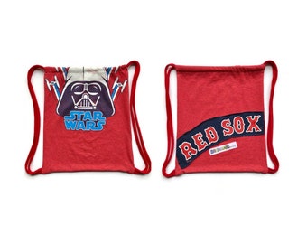 Handmade Kid Size T-shirt Backpack: Star Wars & Red Sox