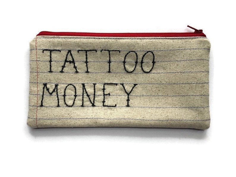 Tattoo Money Zipper Pouch