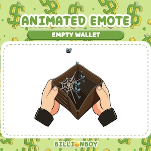 Animiertes Emote „Leere Brieftasche“ | Lustiges Meme-Emote | GIF und WEBM | Discord-Sticker | YouTube-GIF | Kick-Emoji
