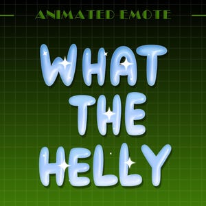 Animated What The Helly Emote | Funny Discord Emotes | Cute Text Emote for Streamers, VTubers, & Creators | Youtube, Kick| GIF - PNG