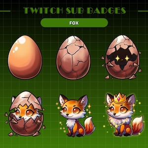 Fox Evolution Sub Badges| Twitch Sub Badges | Twitch Badges | Twitch Bit Badges | Sub Badges Fox | Fox Badges for Kick, Discord, YouTube...