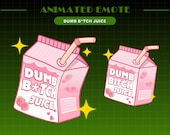 Dumb Bitch Juice Animated Emote | Funny Meme Emote | Perfect Animated Emote for Twitch & Discord | Streamer Emote | Kich Emote, Funny Emote
