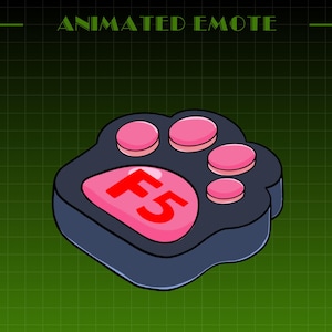 Animated Cat Paw F5 Emote | Funny Meme Emote | GIF and WEBM for Twitch & Discord | Discord Sticker Youtube GIF Kick Emoji