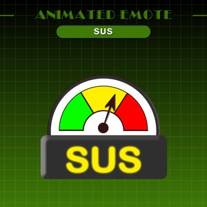 SUS METER Twitch Emote / Twitch Emotes / Twitch Stream / Discord Emotes / Streamer / Streaming / Twitch Graphics / Twitch Channel / Badges