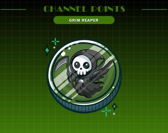 Punto canale moneta Twitch Grim Reaper / Distintivo ricompensa Skull Reaper (download digitale)