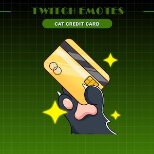Katze Creadit Karte Twitch Emote | Süße Katze Twitch Emote - Discord Emote | Kick Emote - Meme Emote für Streamer & Gamer | Toe Bohne Emote
