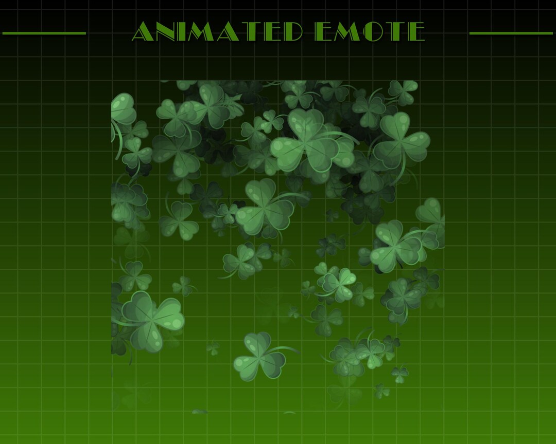 Animated Falling Lucky Clovers Emote | Cute Shamrock Twitch Emote ...