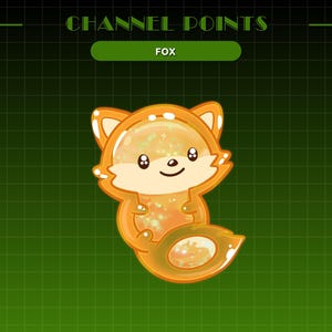 Stream Glowing Fox Channel Point | Orange Channel Points For Twitch - Twitch Channel Points Icon - Fox Badges | Fox Sticker