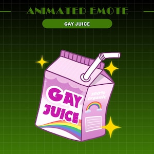 Gay Juice Animated Emote | Funny Meme Emote | GIF and WEBM for Twitch & Discord | Discord Sticker Youtube GIF Kick Emoji