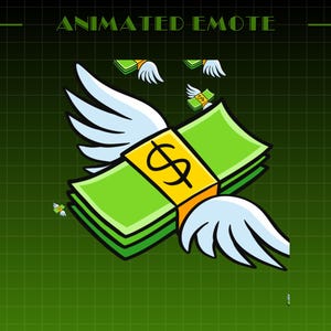 Animated Flying Money Emote | Twitch-Discord- YouTube Streaming Emote | Funny Emote Twitch | Animated Emote Twitch | Funny Streaming Emote