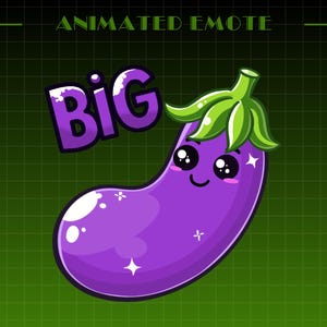 Animated Big Eggplant Emote | Funny Twitch Emote | GIF and WEBM for Twitch & Discord | Funny Meme Emote | Energy Emote Twitch