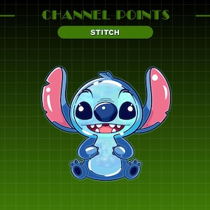 Stream Stitch Channel Points - Glowing Channel Points For Twitch - Twitch Channel Points Icon - Cute Channel Points - Stitch Emotes