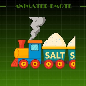 Animated Salty Train Emote | Funny Meme Emote | GIF and WEBM for Twitch & Discord | Discord Sticker Youtube GIF Kick Emoji