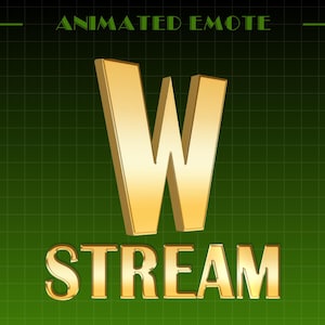 Animated W Stream Text Emote | Funny Discord Emotes | Cute Text Emote for Streamers, VTubers,  Creators, Youtube-Kick Emote| Animated Emotes