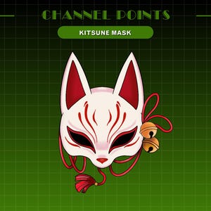 Stream Kitsune Mask Channel Point | Mysterious Fox Channel Points For Twitch - Twitch Channel Points Icon - Kitsune Badges | Kitsune Sticker