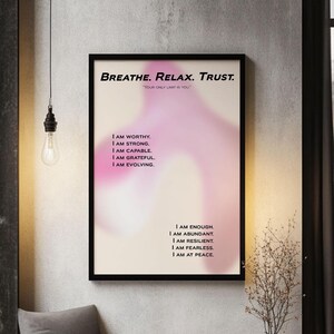 Minimalist Affirmation Wall Art, Motivational Quote Poster, Self-Care Decor, Modern Positive Print for Bedroom, Office, or Living Room