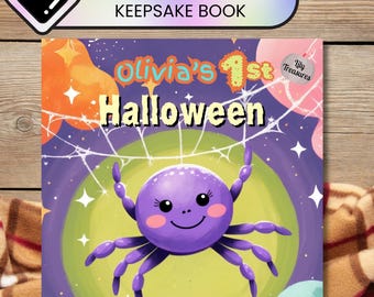 Personalized Baby's First Halloween Book | Spider Cover Keepsake