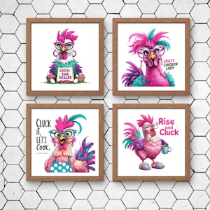 Verrückte Huhn Lady PNG-Bundle | Bauernhaus Huhn Sublimationsdesigns | Lokaler Eierhändler | Lustiges Huhn Shirt PNGs | 13 Farm Dateien