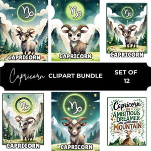 Steenbok dierenriem png bundel, horoscoop png, astrologie clipart, horoscoop tekenen, fantasie clipart, hemelse clipart, dierenriem sublimatie