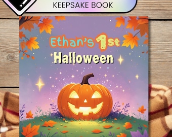 Personalized Baby's First Halloween Book | Pumpkin Cover Keepsake