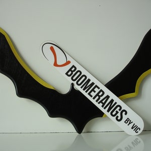 Batarang Real Returning Boomerang handcrafted by Boomerangs by Vic Cosplay