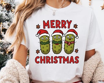 Lustiges WeihnachtsGurke-T-Shirt, Feiertags-Feinschmecker-T-Stück