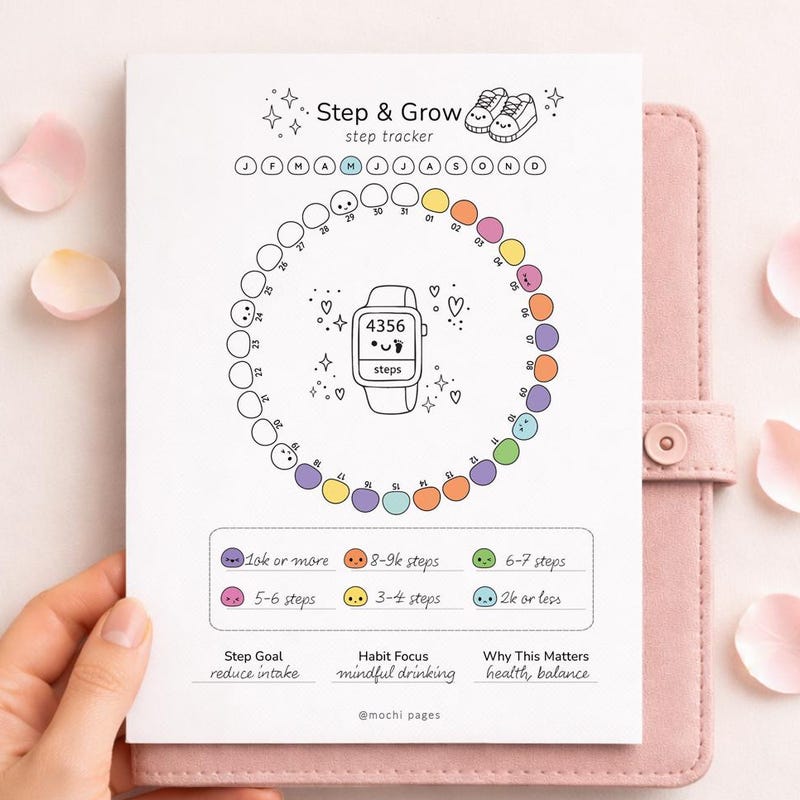 Cute Monthly Step Tracker - Etsy
