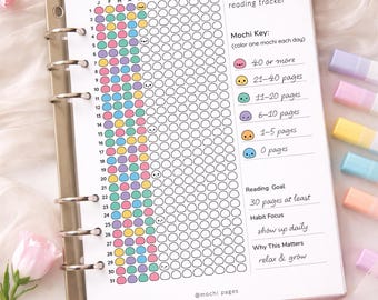 Reading Tracker Printable, Yearly Reading Tracker, Book Tracker, Read & Grow Tracker, Habit Tracker PDF, A4 A5 Download