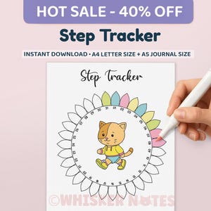 Step Tracker Monthly - Track Steps - PRINTABLE Journal Page - Planner Page - Fitness Tracker - Health Tracker - Fitness Goal - Step Goal