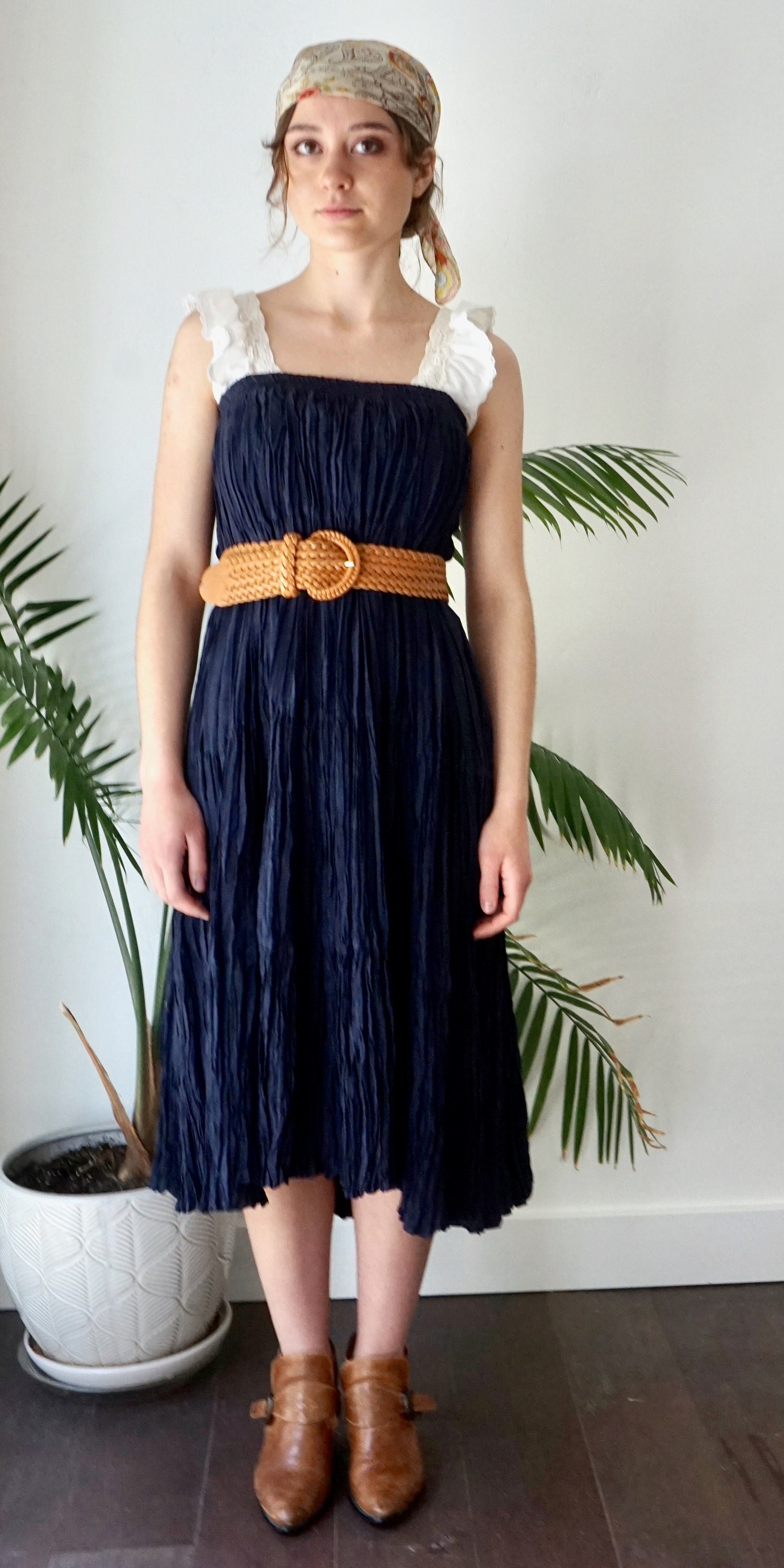 BROOMSTICK Skirt . Vintage 90s WESTERN Maxi Skirt . Long GYPSY