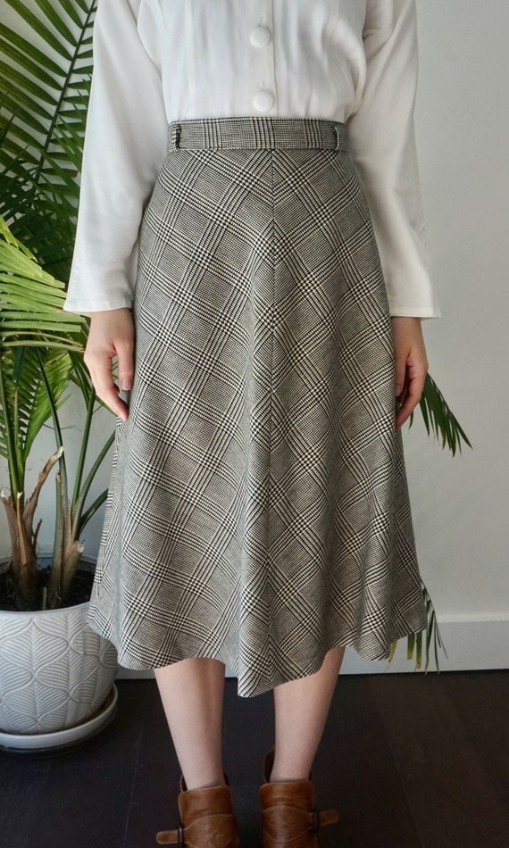 EvAn PiCoNe WOOL Midi Skirt . PLAID Wool Skirt . … - image 7