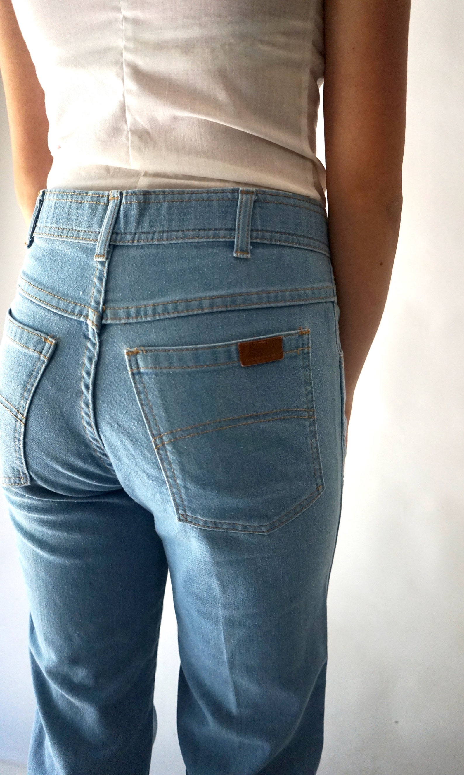 70s HIGH WAIST JEANS . Vintage 70s Mens Jeans . High Rise Etsy