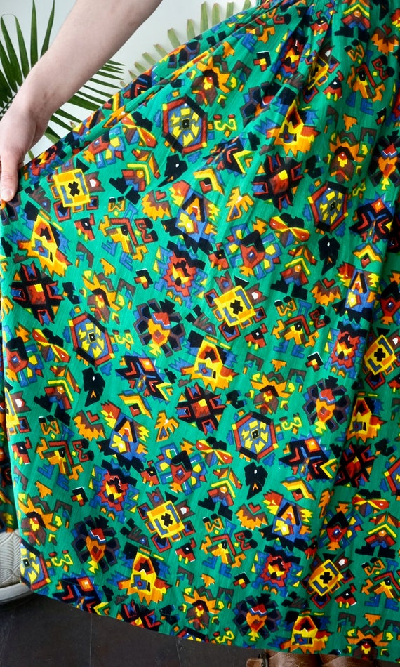 MAXI PRAIRIE Skirt  with Pockets . Vintage 80s SO… - image 10