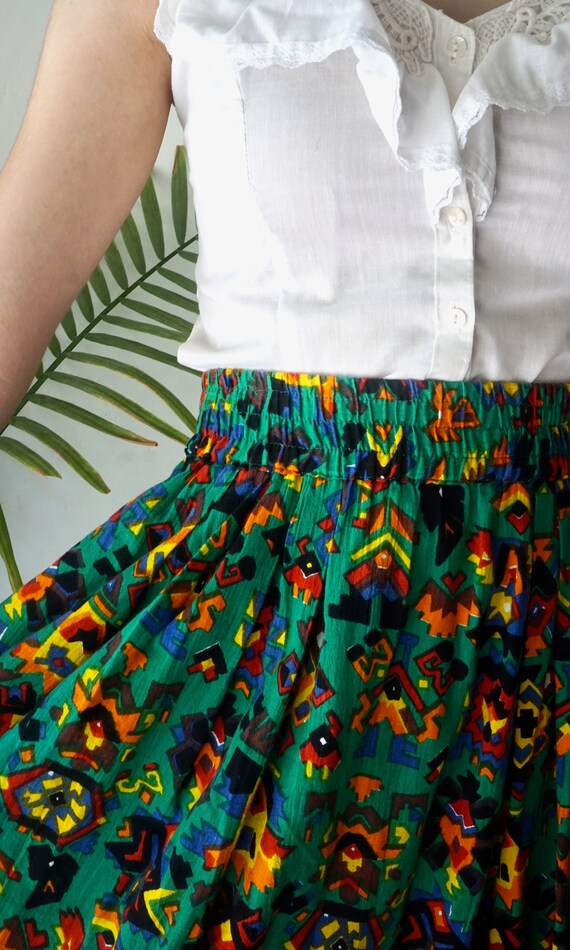 MAXI PRAIRIE Skirt  with Pockets . Vintage 80s SO… - image 9