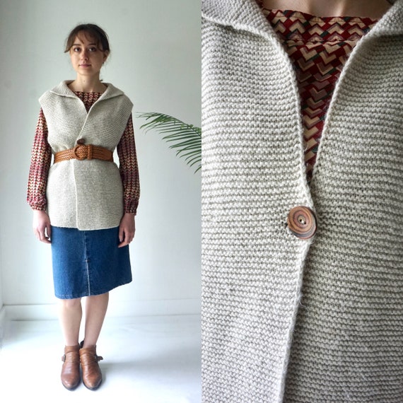 SWEATER VEST . Vintage 80s Wool Sweater Vest . Wom