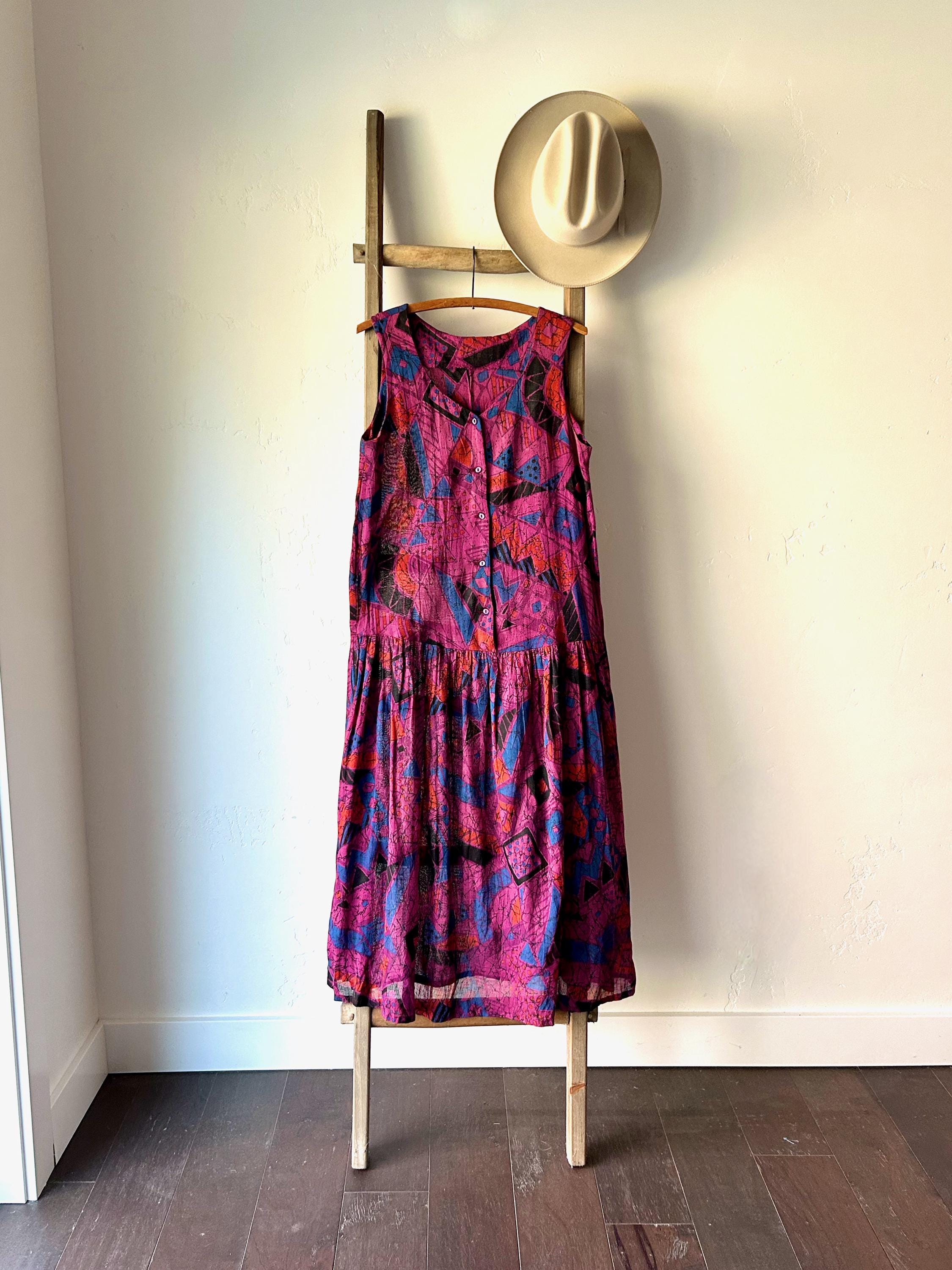 drop waist gauze dress Sage Green Cotton Gauze Sleeveless Dress - Midi Dresses