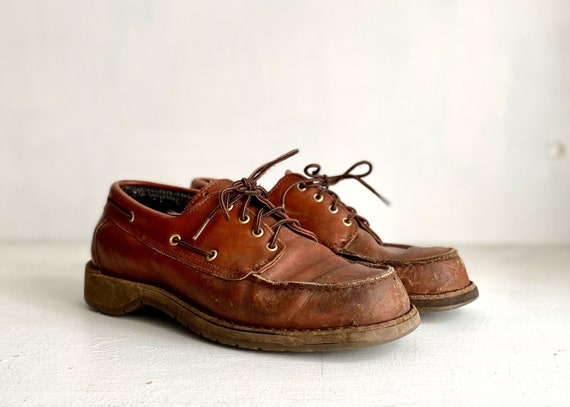 DANNER WORK Shoes . Vintage 80s Moc Toe 