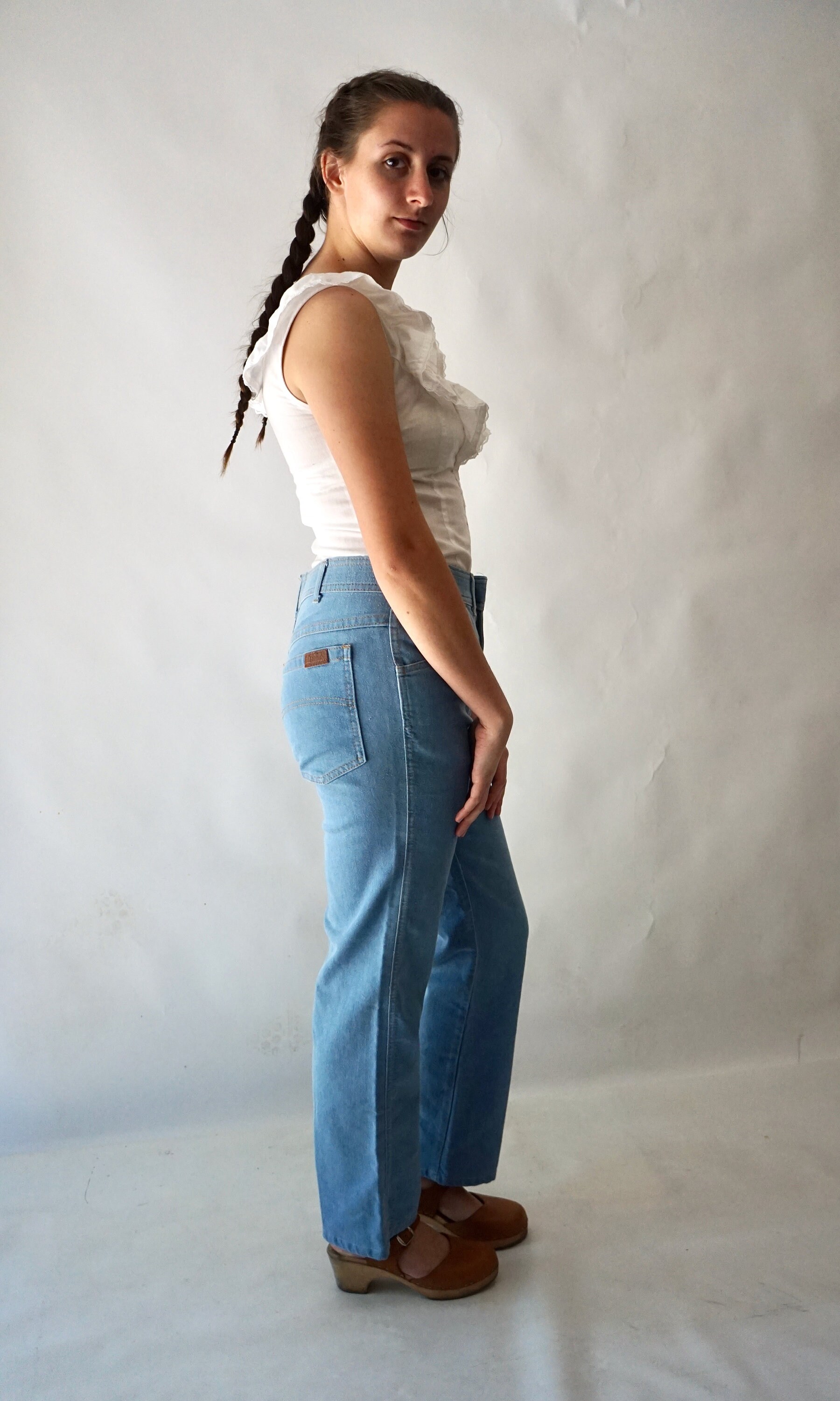 70s HIGH WAIST JEANS . Vintage 70s Mens Jeans . High Rise Etsy