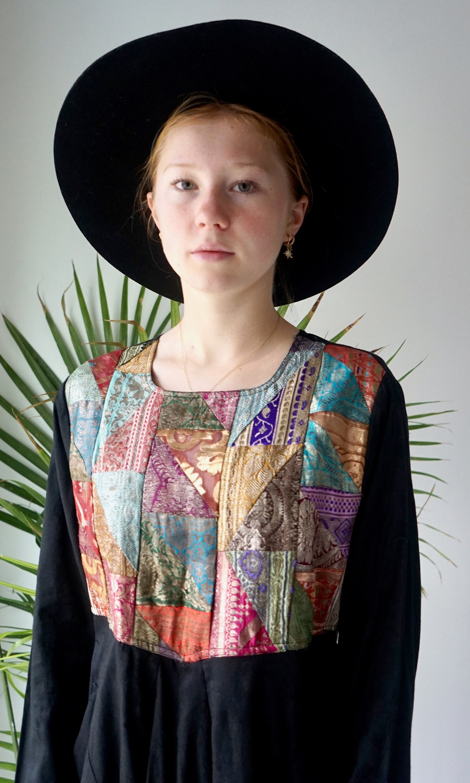 BOHEMIAN GYPSY Dress . Vintage 90s SILK Patchwork J Peterman Etsy